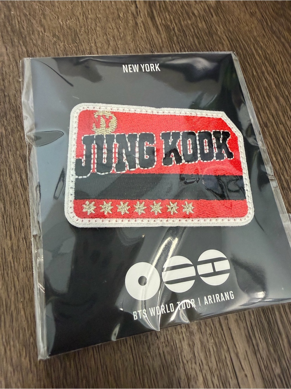 BTS Jung Kook Red PIN/patch NYC LIMITED POP UP EXCLUSIVE